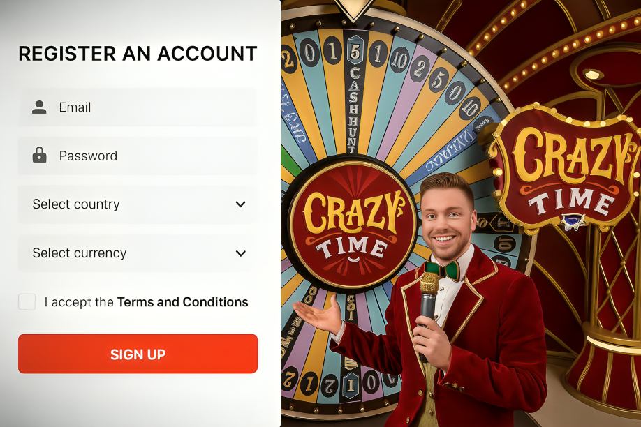 Register at an Online Casino with Crazy Time