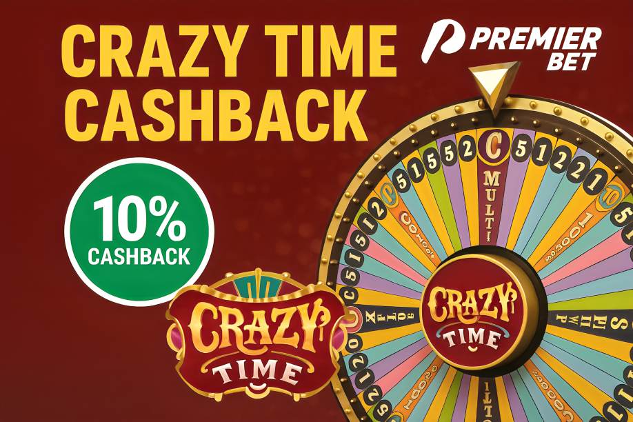 Example: Crazy Time Cashback at Premier Bet