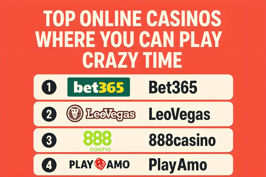 Top Online Casinos Where You Can Play Crazy Time