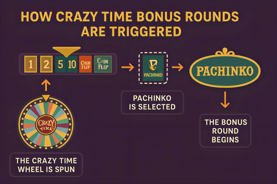 How Crazy Time Bonus Rounds Are Triggered